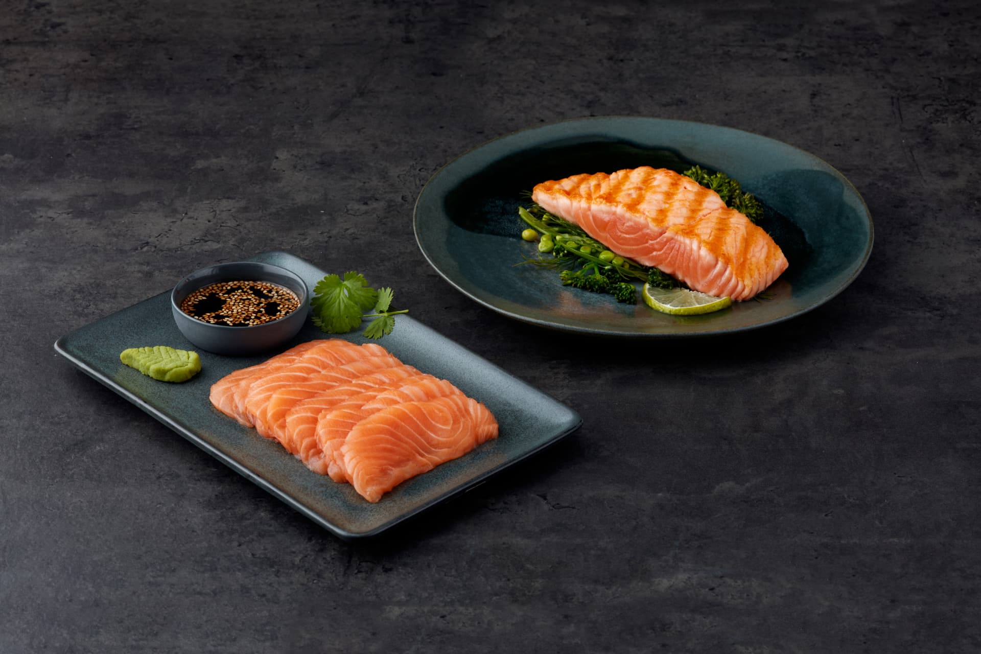 Norveški losos je služio kao sashimi i kao file na žaru