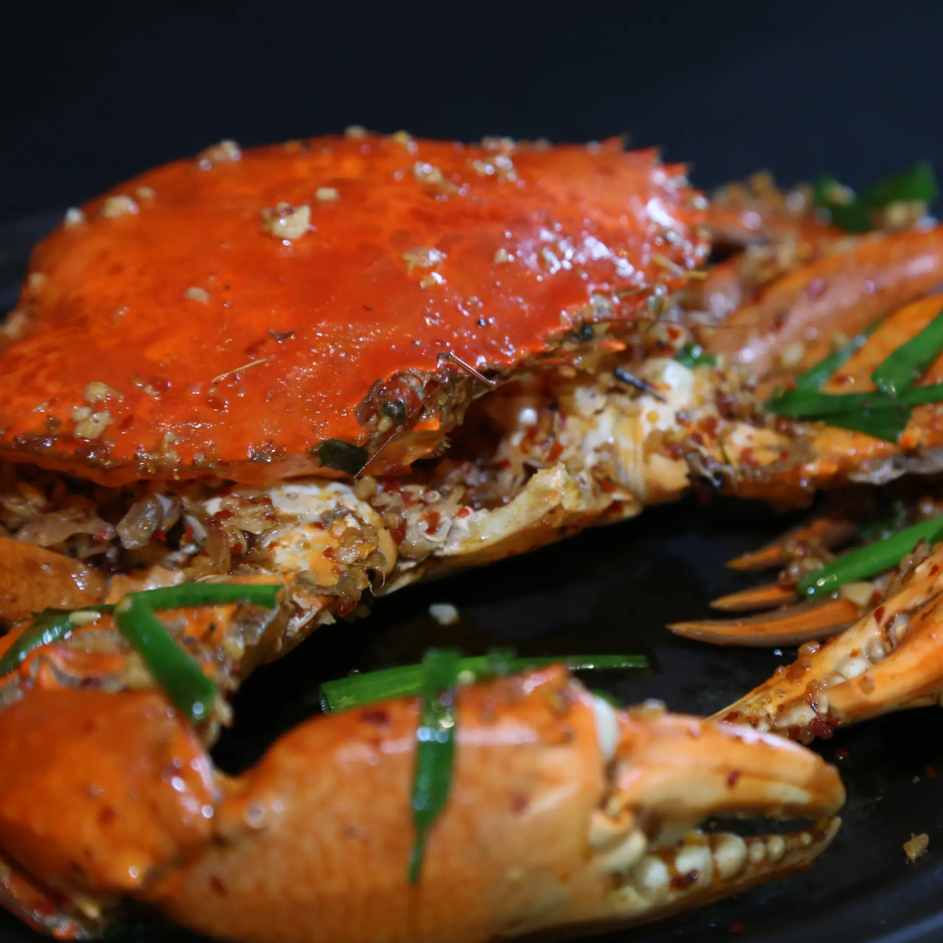 Norwegian brown crab on ice